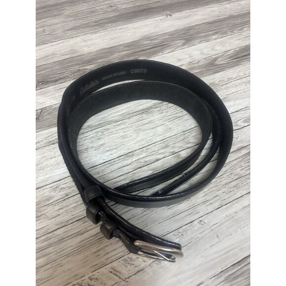 Cabela’s Men’s Black Leather Ranger Belt Size 34 Made in USA Heavy Duty - Picture 2 of 8